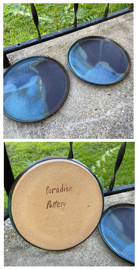 Paradise Pottery Plates Pair